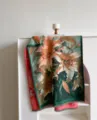 Thick woven floral shawl blanket vintage style elegant tassels cozy winter wrap home decor - Lily
