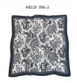 Women classic black white paisley imitation silk square scarf elegant neckerchief 70cm - 70*70cm / All-Over Black Paisley RY-40
