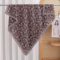 Elegant brown paisley square scarf lightweight satin headscarf stylish women shawl wrap - RY-54