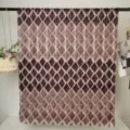 Women long scarf diamond geometric pattern polyester printed shawl 185x80cm elegant accessory - RY-09