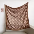French vintage brown floral square scarf, elegant large shawl and decorative neck wrap. - Brown Background Jade Elegance RY-19