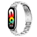 Bracelet de rechange en métal acier inoxydable et smartband en couleur argent élégant. - Design à 3 Perles / Argent