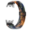 Cinturino di ricambio in nylon intrecciato con connettori metallici per Xiaomi smart band. - Connettore argento - camouflage arcobaleno (fibbia magnetica)