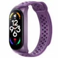 Purple replacement strap for smart fitness band, breathable silicone design, comfortable fit. - Universal for Xiaomi Band 3/4/5/6 / Red