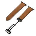 Replacement leather watch band compatible with Apple Watch folding magnetic clasp brown strap - 38/40/41/42(S11) mm / Brown
