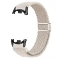 Beige nylon πλεγμένο λουράκι ρολογιού με μεταλλικό σύνδεσμο και ρυθμιζόμενη πόρπη για smart - Σύνδεσμος μαύρος - starlight (μαγνητικό κούμπωμα)
