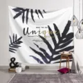 Nordischer stil schwarz und weiß pflanze blatt wandteppich schlafzimmer dekoration hängen - Stil 7 (Zitrone & Weiße Blüte)