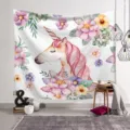 Aquarell Einhorn Blumen Wandbehang Tapisserie schlafzimmer hintergrund deko stoff. - Stil 14