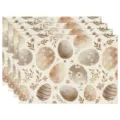 Linen Easter placemats set of 4 rustic floral egg table mats for dining room decor - Style 9 Placemat