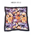 Bloemen imitatie zijde vierkante sjaal, elegante klokjesbloem print satijnen dames halsdoek. - 70*70cm / Landelijk licht hoofdstuk RY-03
