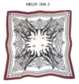 Luxury imitation silk square scarf with elegant baroque print, versatile satin neck scarf for women. - 70*70cm / Red Paisley Pattern RY-21
