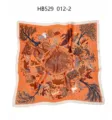 Luxury orange silk square scarf women printed satin neckerchief elegant fashion art - 70*70cm / Symbiosis of All Things RY-12