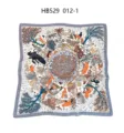Elegant imitation silk square scarf featuring intricate mythological animal print and exquisite celestial details. - 70*70cm / Forest Animal Print RY-13
