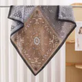 Luxury silk square scarf with classic paisley print and elegant design for women 90cm - RY-12