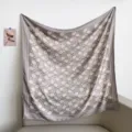 French vintage floral square scarf for women, lightweight cotton linen shawl and neck wrap sun protection. - Smoky Grey Fragrance RY-18
