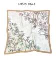 Elegant floral print simulation silk square scarf for women, stylish neckerchief accessory. - 70*70cm / Rice Pink Border RY-07