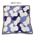 Blue floral imitation silk square scarf for women 70cm satin neckerchief style variant - 70*70cm / White Petals on Blue RY-26