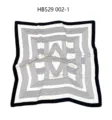 Black and white geometric imitation silk square scarf, elegant women's satin neckerchief. - 70*70cm / Black and White Maze Pattern RY-31