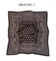 Vintage brown floral print square scarf, elegant faux silk satin neckerchief for women. - 70*70cm / Brown Maze Pattern RY-33
