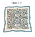 Women imitation silk square scarf floral print blue satin neck scarf stylish accessory - 70*70cm / Lake Blue Floral Bloom RY-10