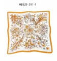 Silk feel square scarf orange floral print women satin neckerchief 70x70cm accessory - 70*70cm / Warm Orange Flower Cluster RY-15