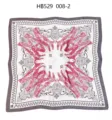 Chic imitation silk square scarf featuring elegant floral print and soft satin finish for women. - 70*70cm / Pink Paisley Pattern RY-22