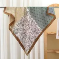 Silk satin large square scarf with classic paisley pattern elegant vintage headscarf shawl - RY-29