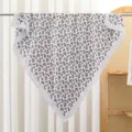 Classic paisley print square satin scarf, lightweight black and white summer headwear shawl. - RY-36