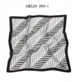 Women imitation silk small square scarf black and white geometric printed fashion neck scarf - 70*70cm / Black and White Herringbone RY-35