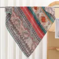 Paisley print silk satin square scarf summer fashion headscarf elegant women shawl hijab - RY-42