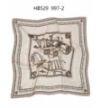 Retro horse print imitation silk square scarf for women, elegant satin neckerchief accessory. - 70*70cm / Equestrian Retro Pattern RY-38