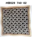 Floral print imitation silk square scarf, elegant ladies satin neckerchief item. - 70*70cm / Floral on Beige with Coffee Border RY-60