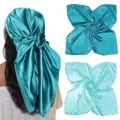 Satin zijden vierkante hoofddoek voor dames, elegante haarwrap en stijlvol Turban mode-accessoire. - Stijl 001