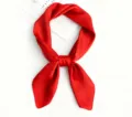 Red solid color mulberry silk small square scarf for women, elegant 70cm neckerchief. - 53x53cm / China Red