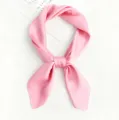 Pink silk square scarf, women's solid color mulberry silk neck scarf, 70cm variant. - 53x53cm / Frosted Pink