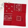 Vintage red cotton paisley bandana square scarf classic cowboy western neckerchief stylish - 54*54CM / RY-13
