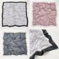 Pañuelo cuadrado tacto seda mujer moda estampado geométrico floral elegante varios colores - RY-20