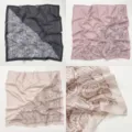 Pañuelo cuadrado efecto seda con estampado paisley y lunares, elegante accesorio femenino. - RY-23