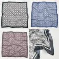 Pañuelo cuadrado de tacto de seda para mujer estampado floral geométrico elegante set - RY-31