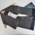 Men's black silk polka dot long scarf luxury suit streamer stylish business accessory gift. - Black With White Polka Dots