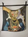 Abstract art print square scarf, 53cm lightweight silk feel fashion neckerchief for daily wear. - Picasso Young Woman
