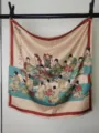Traditional Chinese painting silk scarf 53cm square scarf classical art print elegant neckerchief - Harmony Ensemble
