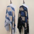 Imitation cashmere embroidered paisley shawl, ethnic vintage winter warm tassel scarf. - 24