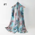 Verloop bedrukte katoen viscose sjaal vrouwen lange hijab lichtgewicht zachte mode sjaal - RY-01