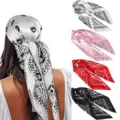 Silk satin paisley head scarf square bandana hair wrap multi-color women fashion accessory - 003 Branch Colors Note Top to Bottom - 1-2-3-4