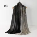Verloop katoen bedrukt lange sjaal dunne omslagdoek lichtgewicht hoofddoek elegant - RY-03