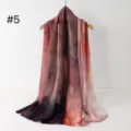 Verlauf gedruckter Baumwoll Schal dünnes langes Tuch Variante 5, elegante Kopfbedeckung. - RY-05