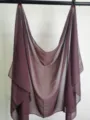 Solid color chiffon scarf lightweight shawl for women daily travel and sun protection - Dark Red