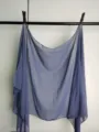 Solid color chiffon scarf lightweight shawl for women summer sun protection beach wrap. - Navy Blue