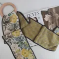 Luxurious 100% silk twilly scarf with floral print and geometric pattern for women's daily fashion. - Double-Sided Vintage Luxury Design